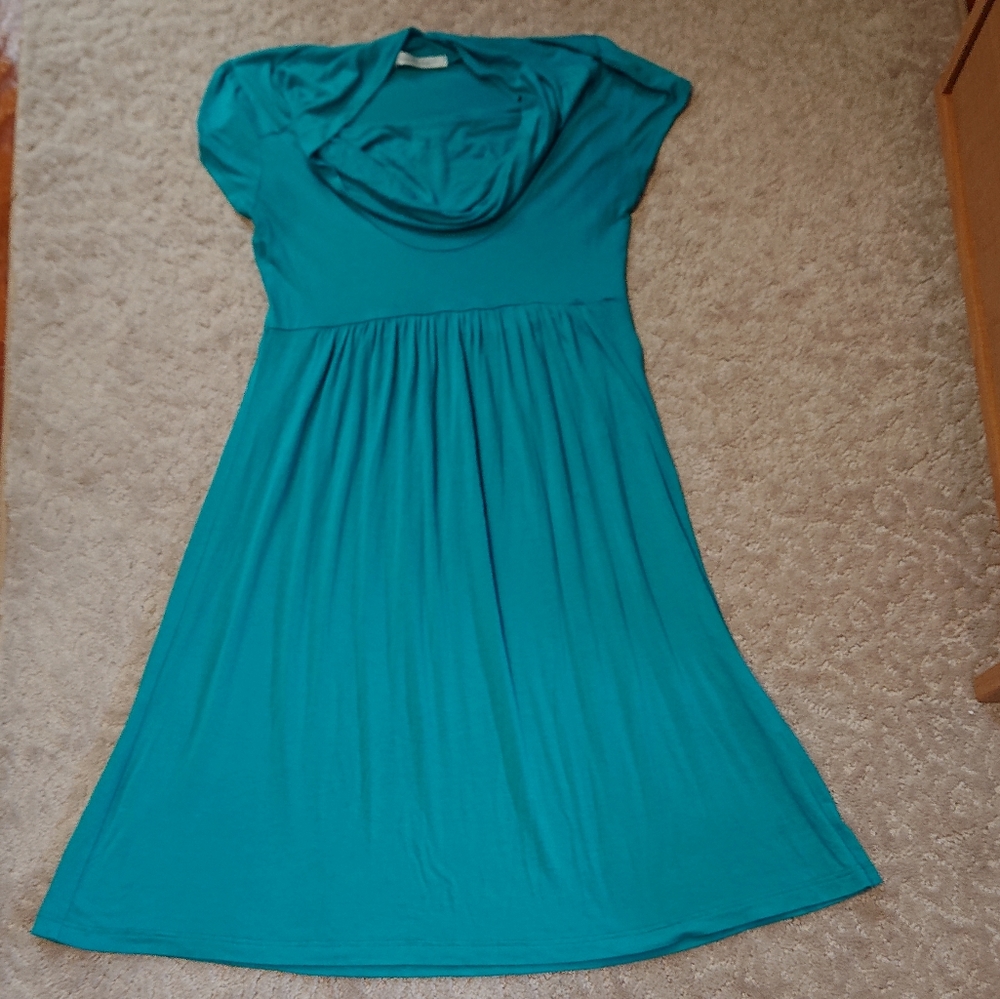 Blue Color Me Red Easy Knit Dress